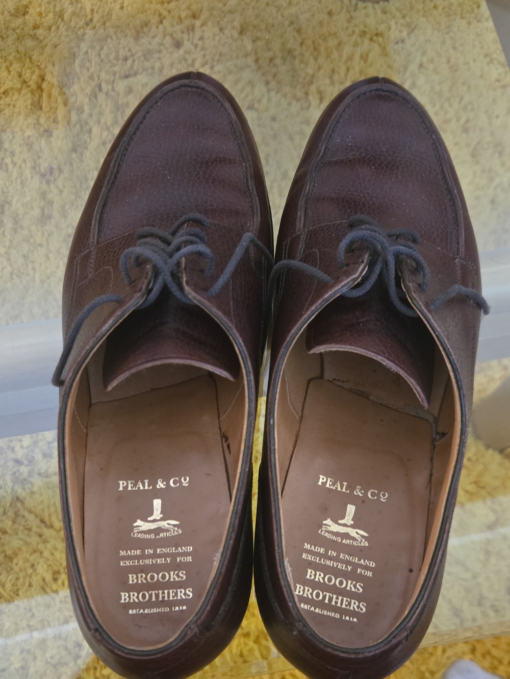Brooks Brothers Men's Dark Brown Leather Derby Shoes